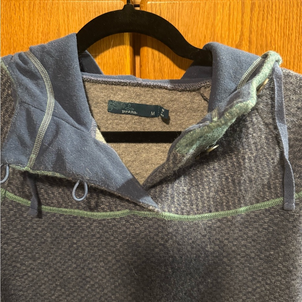 Prana Gray and Green Women's Sweater, medium, Caitlyn tunic